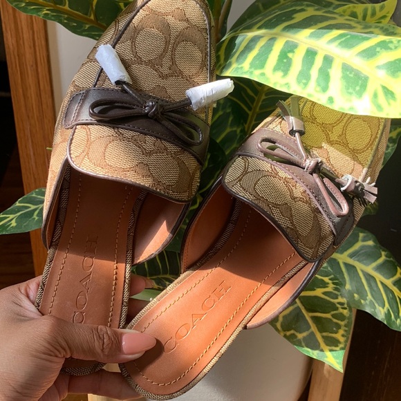 Coach Monogram NWOT mule slides - Picture 2 of 12